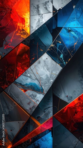 Abstract Representation of Geopolitical Tension and Conflict