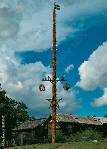 Canvas Print sweedish tower in the sky