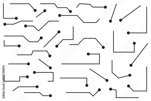 Callouts titles set. Digital callouts . Line callout label set. isolated on black and white background. Vector illustration. EPS 10 .