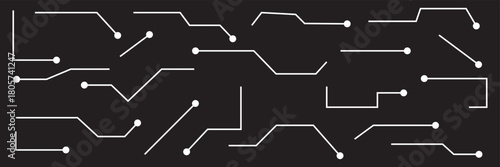 Callouts titles set. Digital callouts . Line callout label set. isolated on black and white background. Vector illustration. EPS 10 .