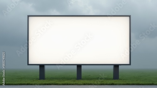 White Blank Billboard Advertising Mockup for Urban Marketing Campaign HD Wide Screen