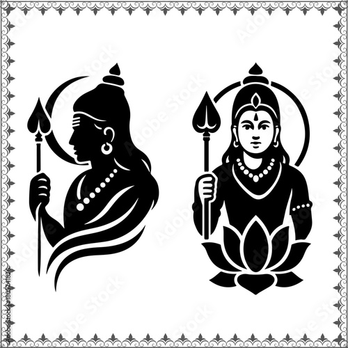 Lord Murugan Vector Icons Set – Stylized Tamil Hindu God Illustrations"
"Murugan Silhouette Collection – Vel Symbol and Peacock Elements
"Hindu God Murugan Line Art Logos – Traditional Tamil Religi