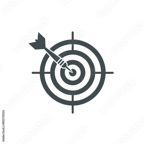 Bullseye: A precision-crafted dart finds its mark, piercing the very center of a target, a symbol of accuracy and achievement.