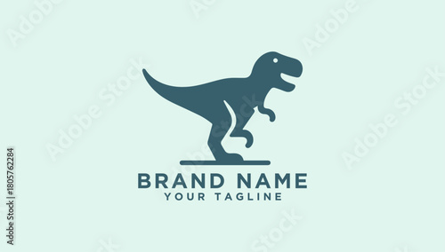 Vector Logo of a Prehistoric T-Rex A Bold and Playful Design