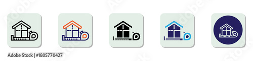 Measurement Icon Multi Style Vector Illustration