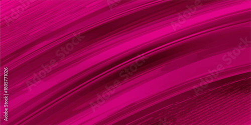 Vibrant Hot Pink Abstract Wave Background with Smooth Flowing Gradient Stripes and Glossy Silk Texture Digital Art