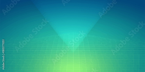 Minimalist Cyan Blue Green Gradient Abstract Background with Soft Glowing Center and Subtle Grid Texture Digital Wallpaper