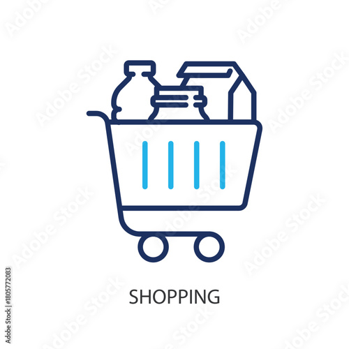  Shopping thin line icons. Original vector illustration.