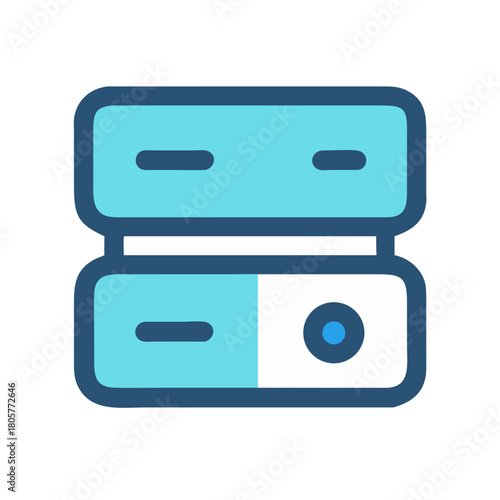 Abstract server icon design on black background illustration