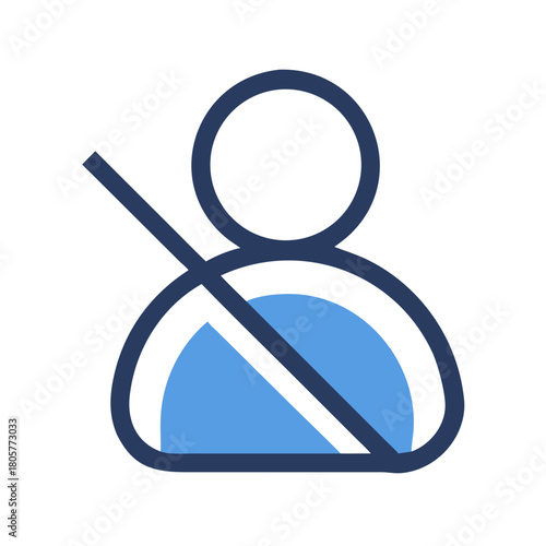 User icon with slash design signifying disabled profile