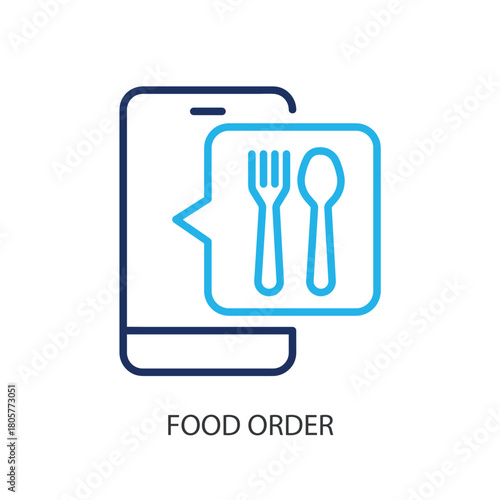  Food order thin line icons. Original vector illustration.