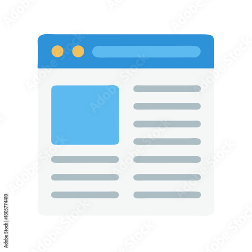 Minimalist illustration of a browser window with content layout