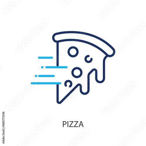  Pizza thin line icons. Original vector illustration.