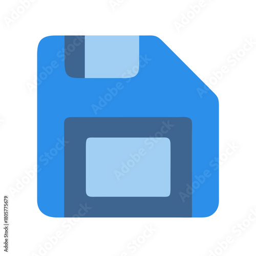 Blue floppy disk icon for save file representation