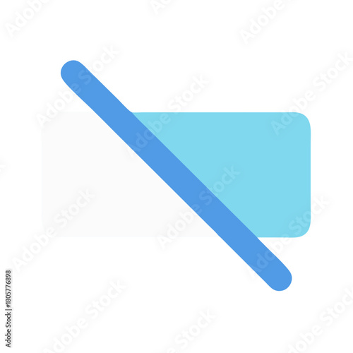 Prohibition symbol featuring shapes and contrasting color palette