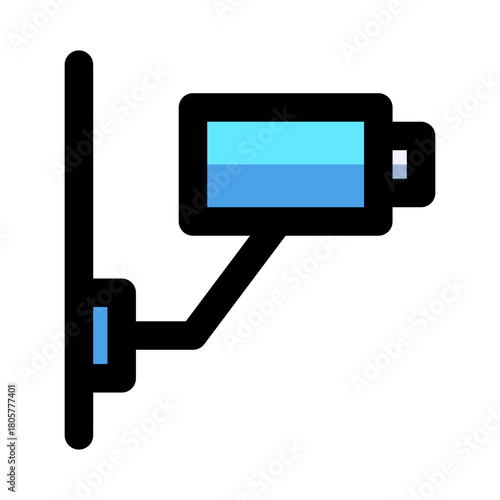 CCTV, doodle vector illustration, simple concept, isolated on a white background