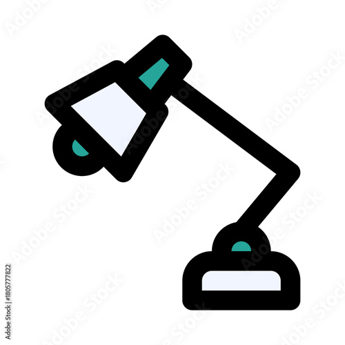 Lamp, study lamp, night light, doodle vector illustration, simple concept, isolated on a white background