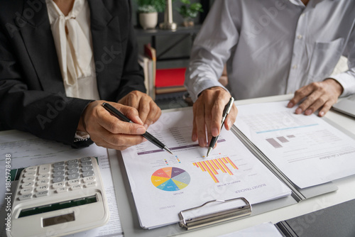 Senior business asian woman mature working in office 60s businesswoman