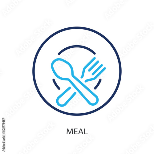  Meal thin line icons. Original vector illustration.