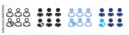 Recruitment icon set multiple style collection