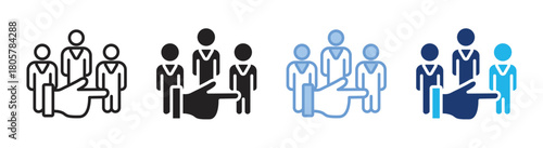 Passive candidate icon set multiple style collection