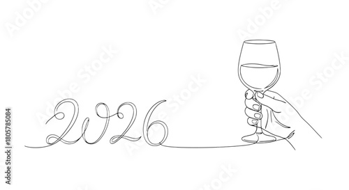 Celebrate 2026 with a toast to new beginnings, milestones, and joyful moments with friends and family, raising a glass of cheer and happiness