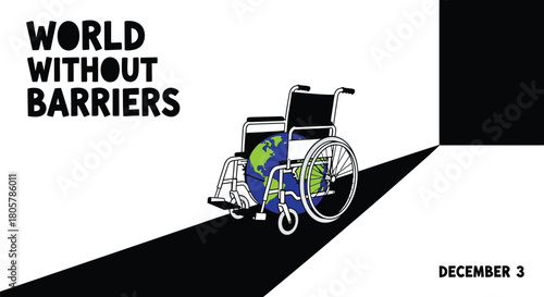 Advocating for a world without barriers, promoting accessibility and inclusivity for all on December 3rd, supporting disability awareness globally