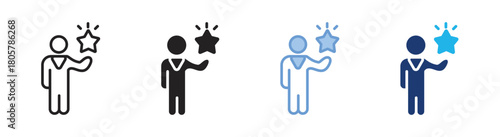 Talent icon set multiple style collection