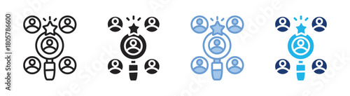 Screening icon set multiple style collection