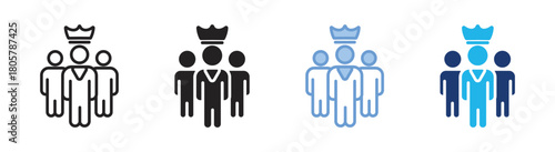 Leader icon set multiple style collection