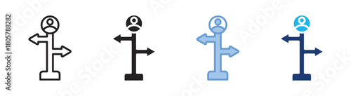 Candidate icon set multiple style collection