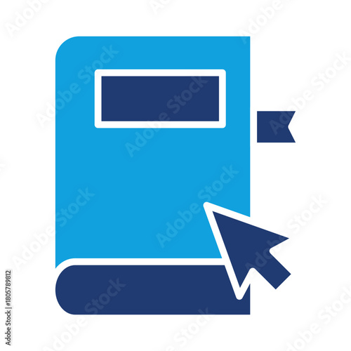 Ebook Flat Blue Icon