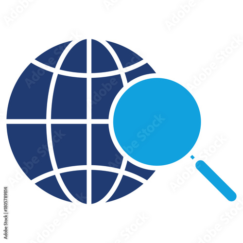 Search Flat Blue Icon