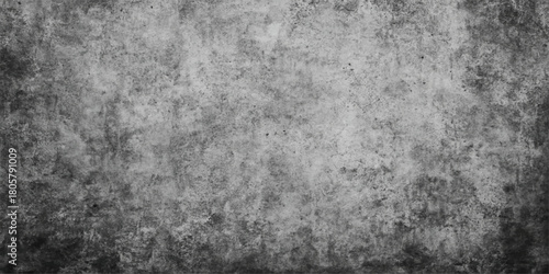 Dark, aged concrete wall texture provides a rough, gray, grunge backdrop for design and surface materials