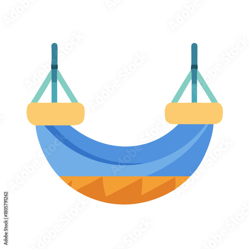 Stylized hammock illustration inviting relaxation and carefree summer days