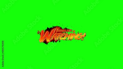 Shonen Flame Outro – Dynamic Burning “Thanks for Watching!” Title with chroma key