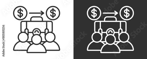 Business Icon Set Vector Collection Isolated In Black And White