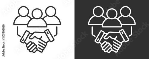 Relationship Icon Set Vector Collection Isolated In Black And White