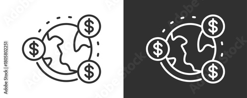 Economy Icon Set Vector Collection Isolated In Black And White