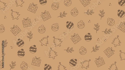 Christmas pattern seamless animated background, suitable for holidaythemed designs, marketing materials, social media posts, and festive decorations.