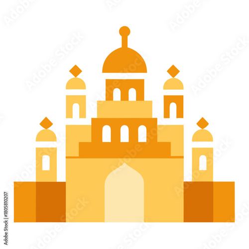 Alhambra with Gifts Vector Illustration