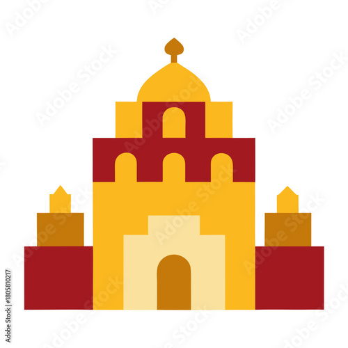 Alhambra with Gifts Vector Illustration