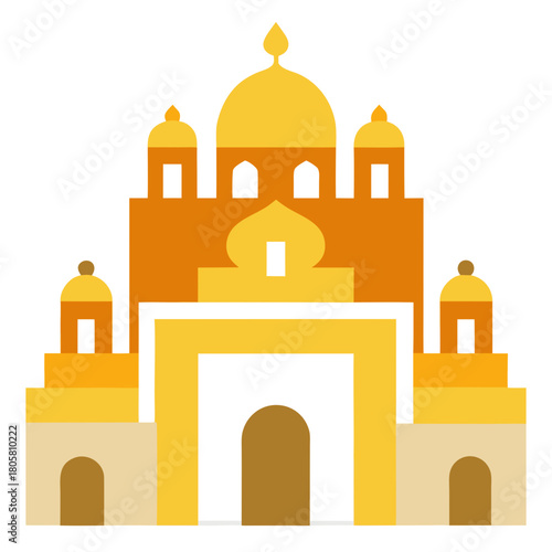 Alhambra with Gifts Vector Illustration