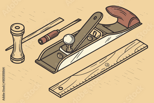 Elevate Your Craftsmanship with Classic Woodworking Tools, Perfect for DIY Projects, Carpentry, and Creative Wood Art Designs in Your Workshop
