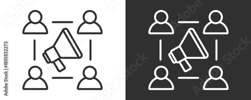 Affiliate Marketing Icon Set Vector Collection Isolated In Black And White