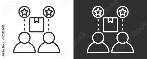 Customer Icon Set Vector Collection Isolated In Black And White
