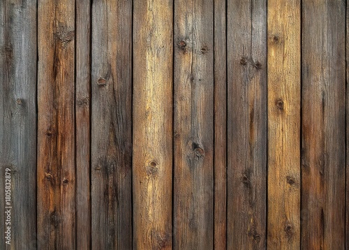 Wallpaper Mural weathered vertical wooden planks with visible knots and grain in warm brown and gray tones, a rustic textured wall evoking a cozy nostalgic atmosphere Torontodigital.ca