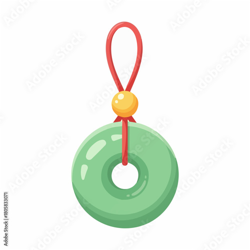 Circular jade pendant