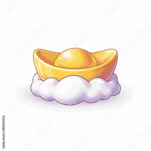 Gold ingot with cloud base