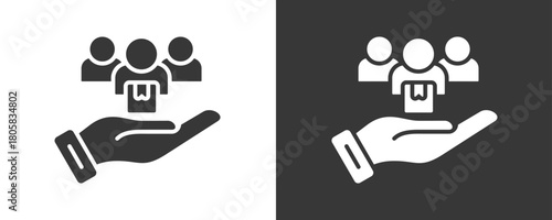 Loyal Customer Icon Set Vector Collection Isolated In Black And White